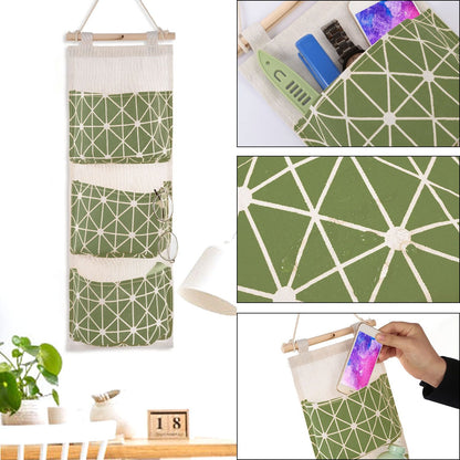 Wall Mounted Storage Bag Door Closet Hanging Storage Bag Organizer Waterproof 3 Pockets Pouch - Renee Lane Company