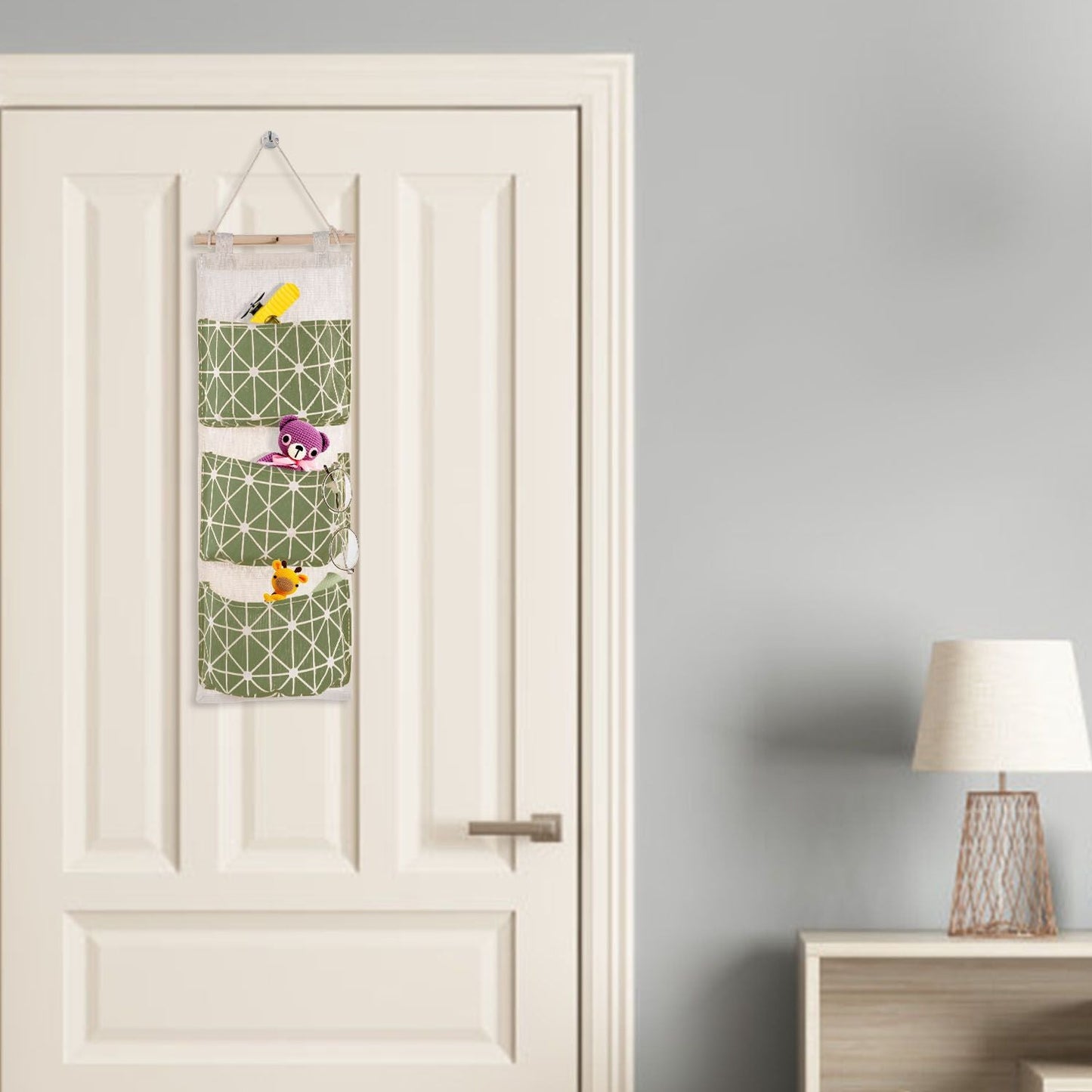 Wall Mounted Storage Bag Door Closet Hanging Storage Bag Organizer Waterproof 3 Pockets Pouch - Renee Lane Company
