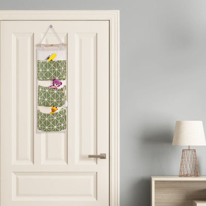 Wall Mounted Storage Bag Door Closet Hanging Storage Bag Organizer Waterproof 3 Pockets Pouch - Renee Lane Company