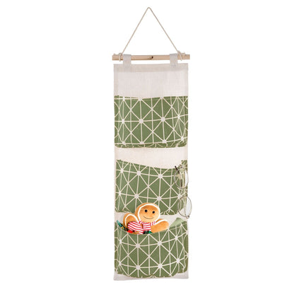Wall Mounted Storage Bag Door Closet Hanging Storage Bag Organizer Waterproof 3 Pockets Pouch - Renee Lane Company