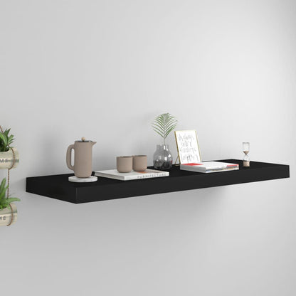 Wall Shelf Black Honeycomb MDF, metal frame 31.5 x 9.3 x 1.5 in - Renee Lane Company