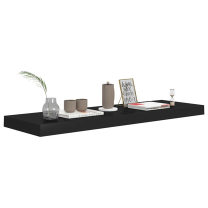 Wall Shelf Black Honeycomb MDF, metal frame 31.5 x 9.3 x 1.5 in - Renee Lane Company
