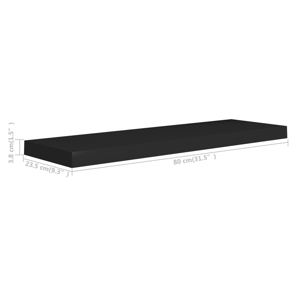 Wall Shelf Black Honeycomb MDF, metal frame 31.5 x 9.3 x 1.5 in - Renee Lane Company