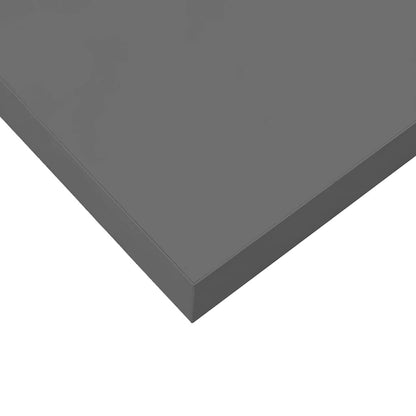 Wall Shelf Set of 2 High gloss grey Honeycomb MDF, metal frame - Renee Lane Company