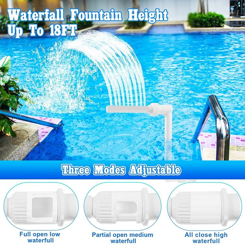 Waterfall Swimming Pool Fountain Fish Pond Waterfall Fountain Adjustable Pool Decoration Cooling Spray For Yard - Renee Lane Company