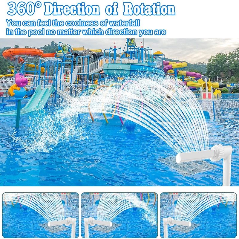 Waterfall Swimming Pool Fountain Fish Pond Waterfall Fountain Adjustable Pool Decoration Cooling Spray For Yard - Renee Lane Company