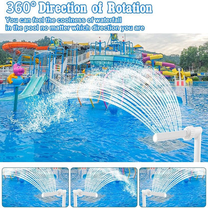 Waterfall Swimming Pool Fountain Fish Pond Waterfall Fountain Adjustable Pool Decoration Cooling Spray For Yard - Renee Lane Company