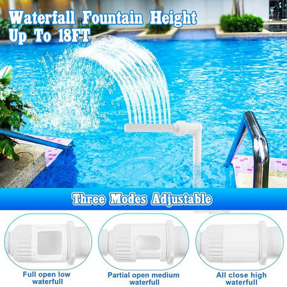 Waterfall Swimming Pool Fountain Fish Pond Waterfall Fountain Adjustable Pool Decoration Cooling Spray For Yard - Renee Lane Company
