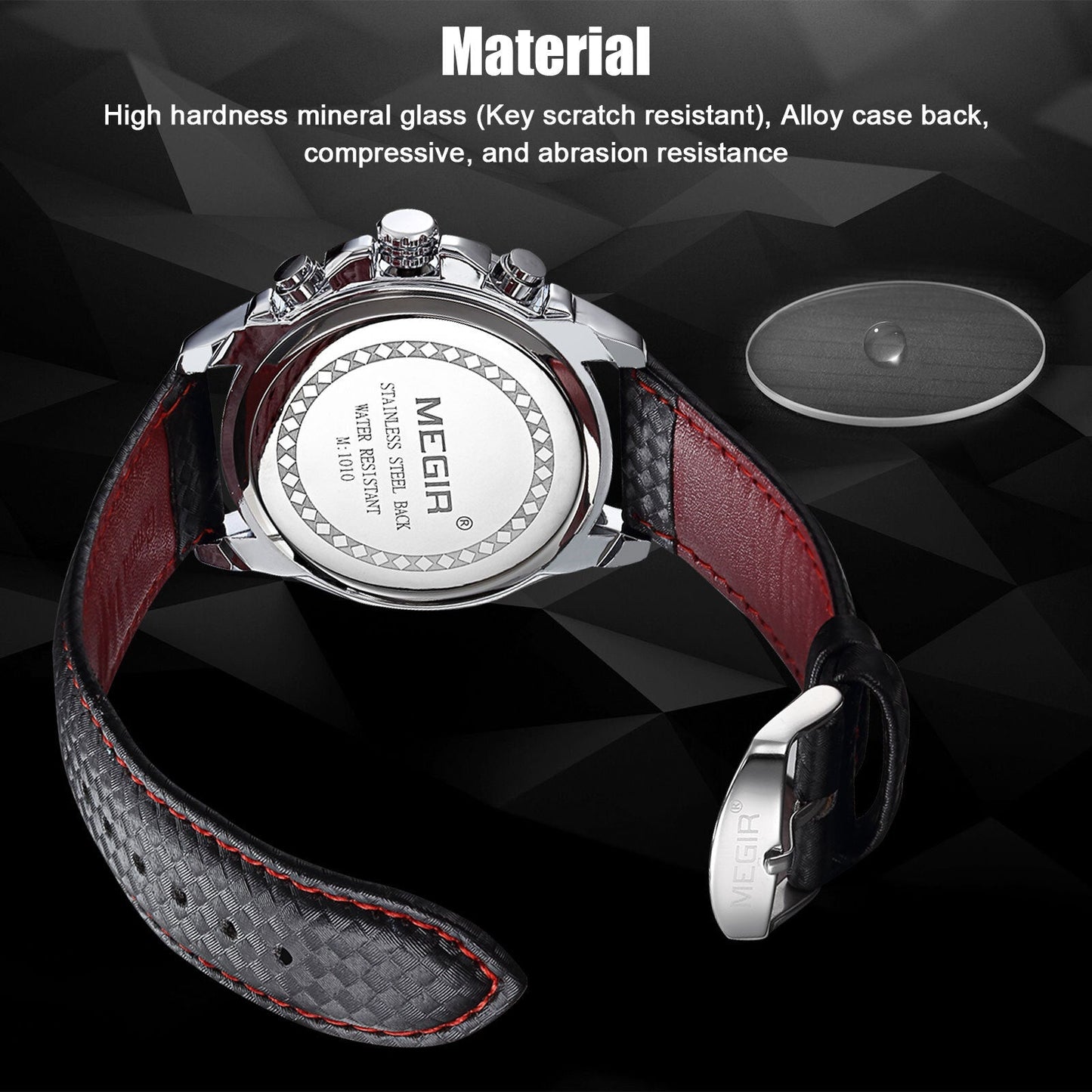 Waterproof Durable MEGIR Men's Stainless Steel Analog Sports Quartz Wrist Watch - Renee Lane Company
