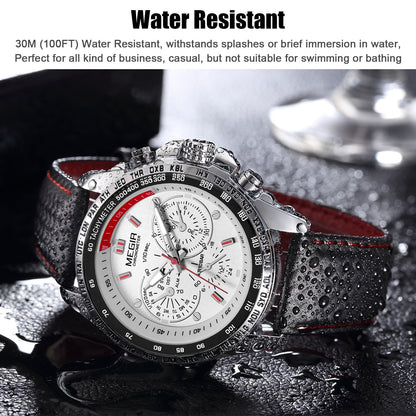 Waterproof Durable MEGIR Men's Stainless Steel Analog Sports Quartz Wrist Watch - Renee Lane Company
