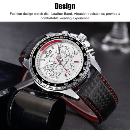 Waterproof Durable MEGIR Men's Stainless Steel Analog Sports Quartz Wrist Watch - Renee Lane Company