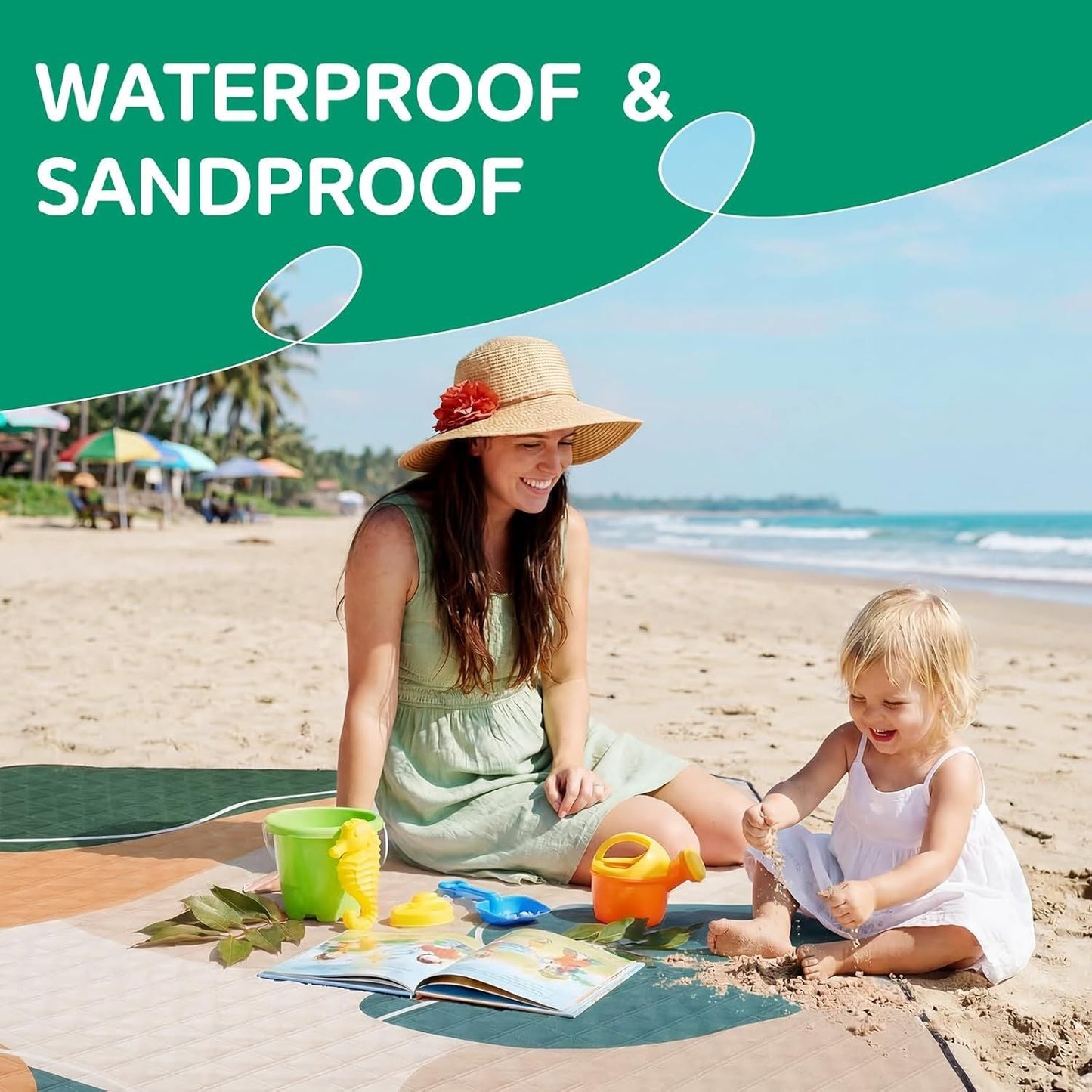 Waterproof Picnic Blanket Outdoor Camping Beach Mat Extra Large Foldable Car Essential Roadtrip Gadget Rv Accessories Glamping Tent Gear Must Haves Hiking Stuff Backpacking Necessities Gift - Renee Lane Company