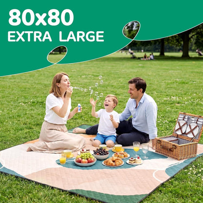 Waterproof Picnic Blanket Outdoor Camping Beach Mat Extra Large Foldable Car Essential Roadtrip Gadget Rv Accessories Glamping Tent Gear Must Haves Hiking Stuff Backpacking Necessities Gift - Renee Lane Company