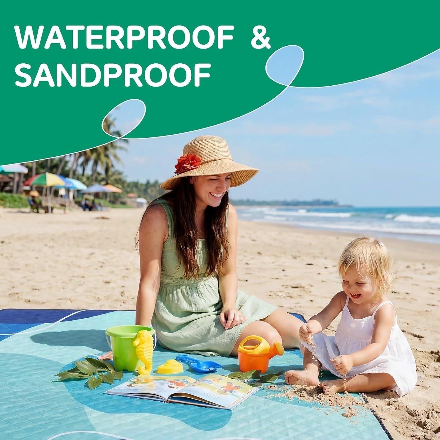 Waterproof Picnic Blanket Outdoor Camping Beach Mat Extra Large Foldable Car Essential Roadtrip Gadget Rv Accessories Glamping Tent Gear Must Haves Hiking Stuff Backpacking Necessities Gift - Renee Lane Company