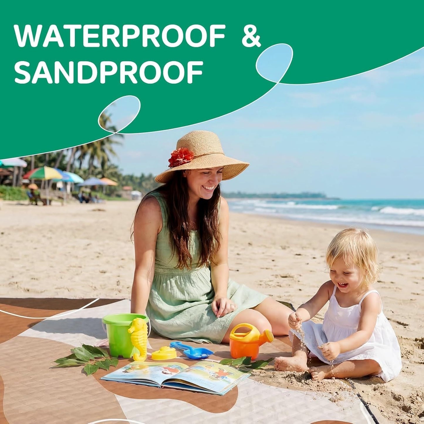 Waterproof Picnic Blanket Outdoor Camping Beach Mat Extra Large Foldable Car Essential Roadtrip Gadget Rv Accessories Glamping Tent Gear Must Haves Hiking Stuff Backpacking Necessities Gift - Renee Lane Company