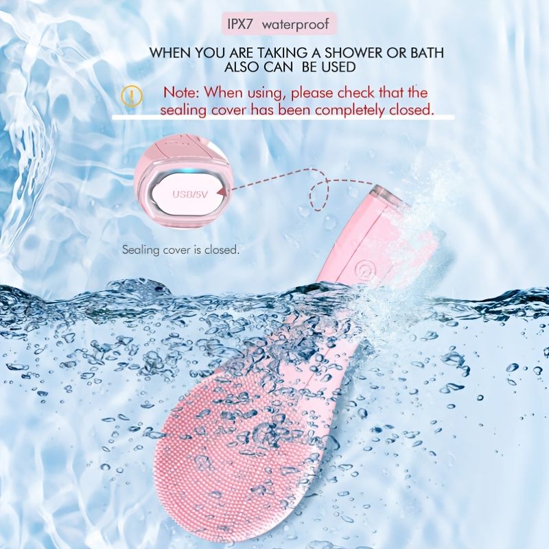 Waterproof Sonic Facial Cleansing Brush - Deeply Cleanses and Massages Skin for a Smooth, Refined Look - Renee Lane Company