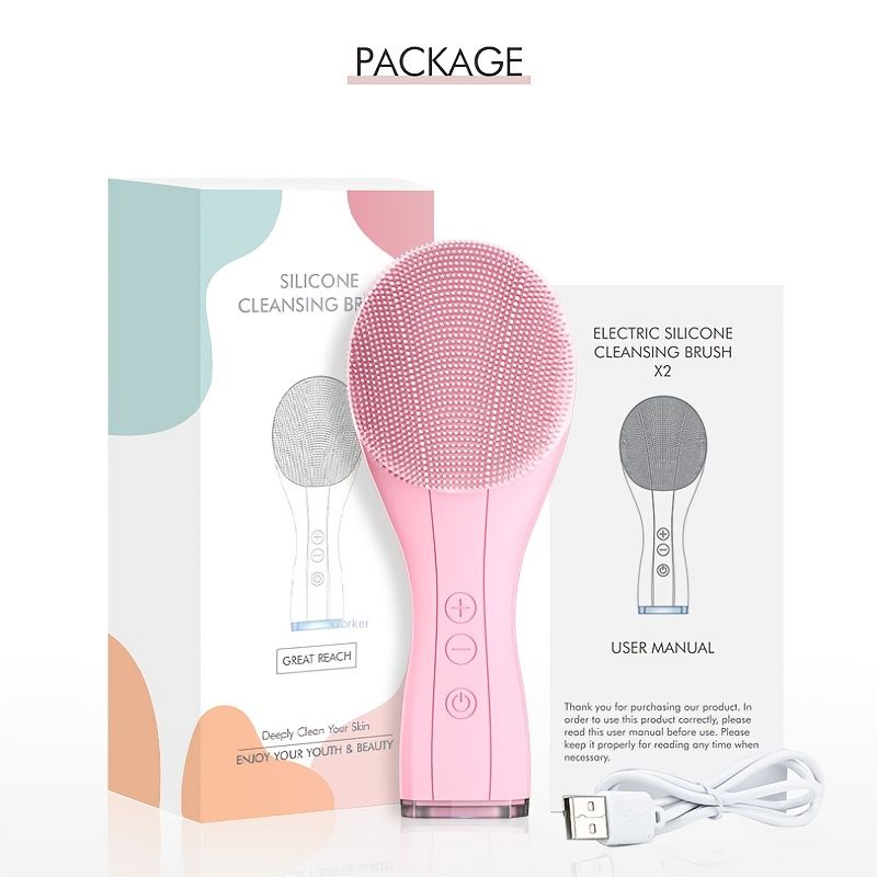 Waterproof Sonic Facial Cleansing Brush - Deeply Cleanses and Massages Skin for a Smooth, Refined Look - Renee Lane Company
