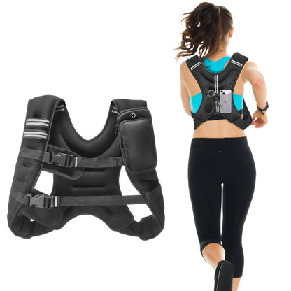 Weighted Vest, 12 lbs Weight Vest with Reflective Stripe, Adjustable Buckle Body Weight Vest for Men Women, Workout Equipment for Strength Training, Running, Jogging, Fitness, and Weight Loss - Renee Lane Company
