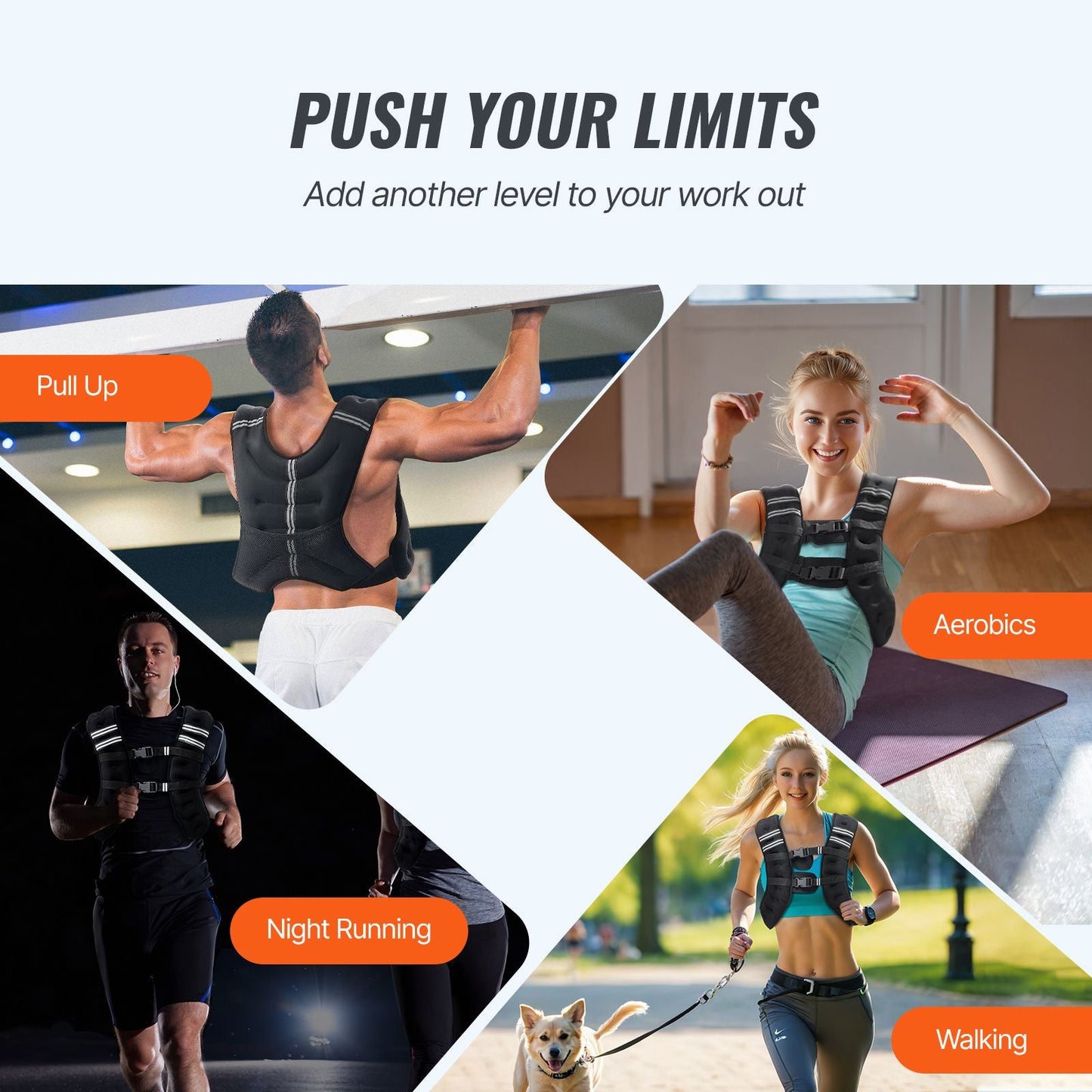 Weighted Vest, 30 lbs Weight Vest with Reflective Stripe, Adjustable Buckle Body Weight Vest for Men Women, Workout Equipment for Strength Training, Running, Jogging, Fitness, and Weight Loss - Renee Lane Company