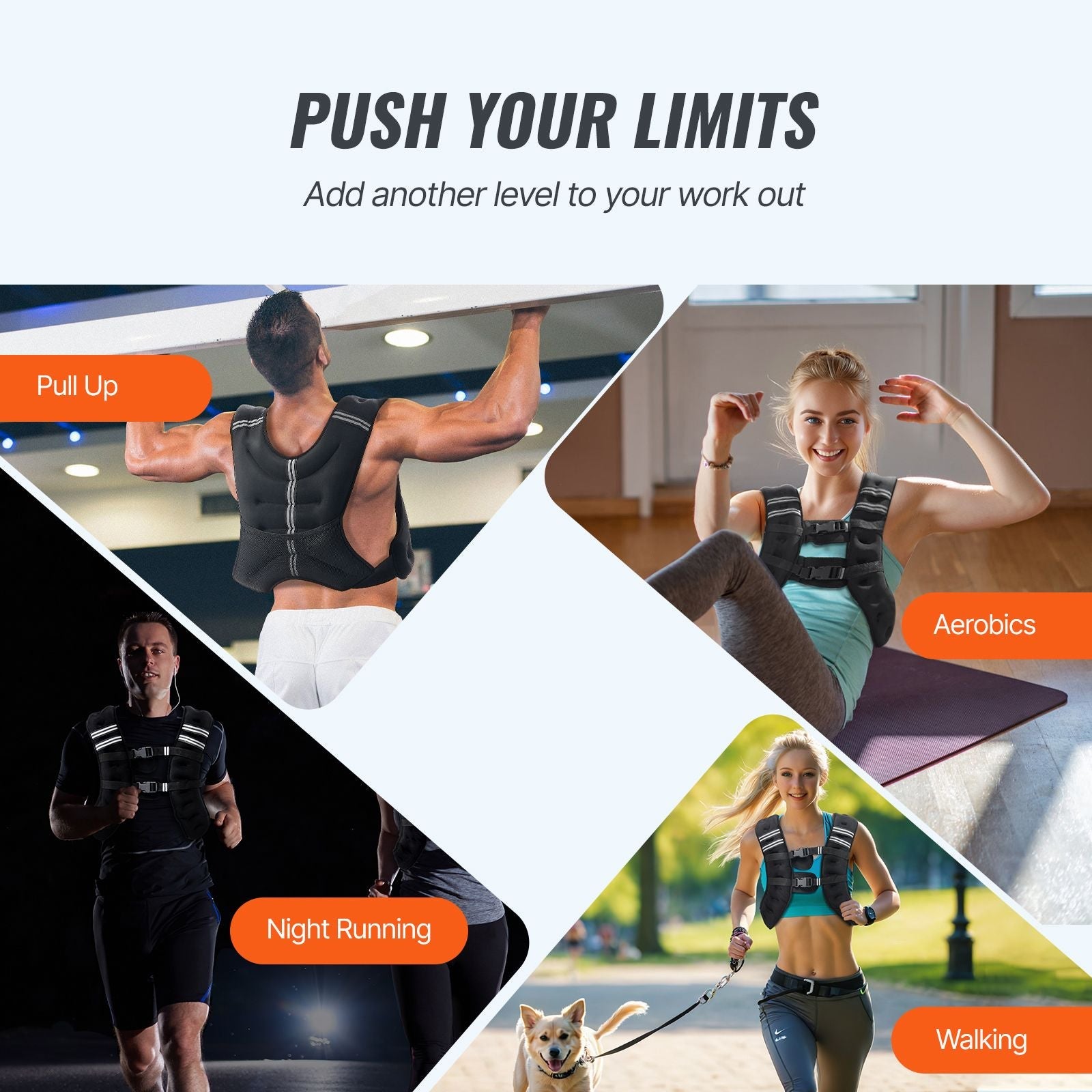 Weighted Vest, 30 lbs Weight Vest with Reflective Stripe, Adjustable Buckle Body Weight Vest for Men Women, Workout Equipment for Strength Training, Running, Jogging, Fitness, and Weight Loss - Renee Lane Company