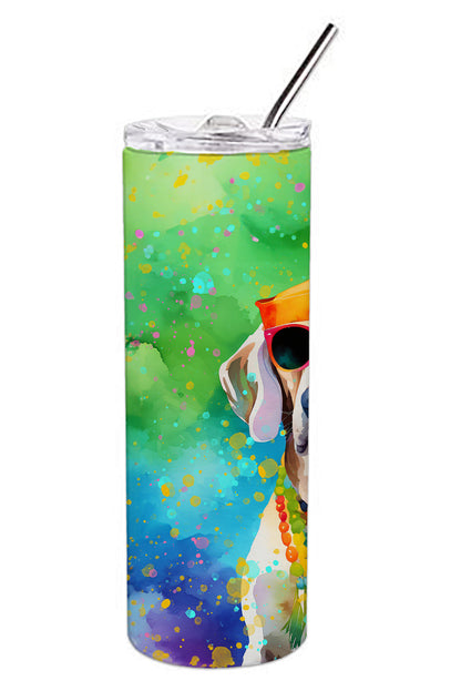 Weimaraner Hippie Dawg Stainless Steel Skinny Tumbler Vacuum Double Walled Reusable Insulated Tumbler Travel Cup for Coffee Cocktails Gift with Lid, 20 oz - Renee Lane Company