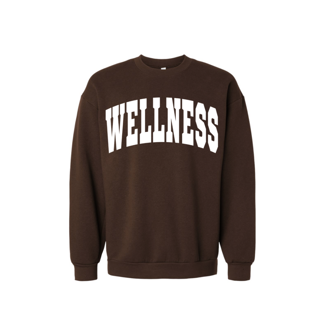 Wellness Varsity Unisex Crew Neck Sweatshirt | Lucky Owl - Renee Lane Company