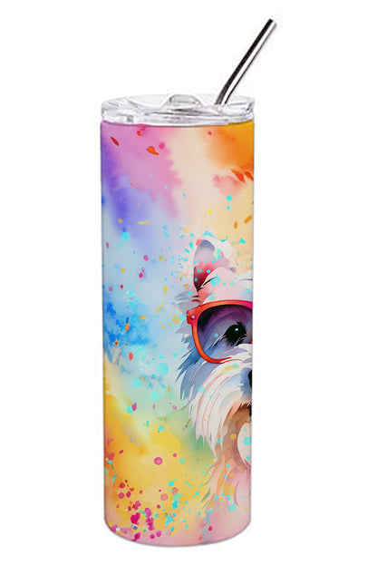 Westie Hippie Dawg Stainless Steel Skinny Tumbler Vacuum Double Walled Reusable Insulated Tumbler Travel Cup for Coffee Cocktails Gift with Lid, 20 oz - Renee Lane Company
