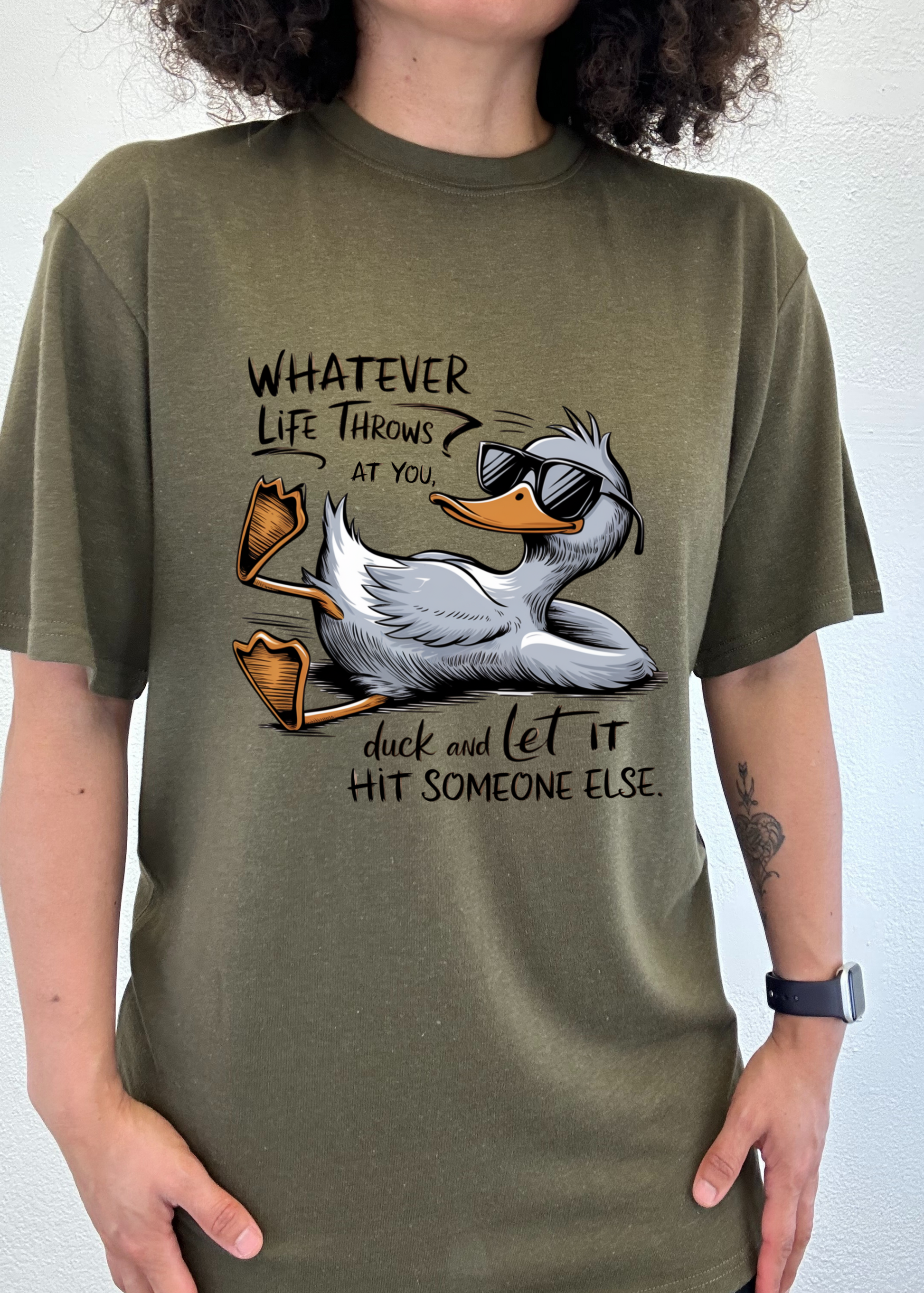 Whatever Life Throws at You Funny Unisex Bamboo/Cotton Graphic T-Shirt - Renee Lane Company