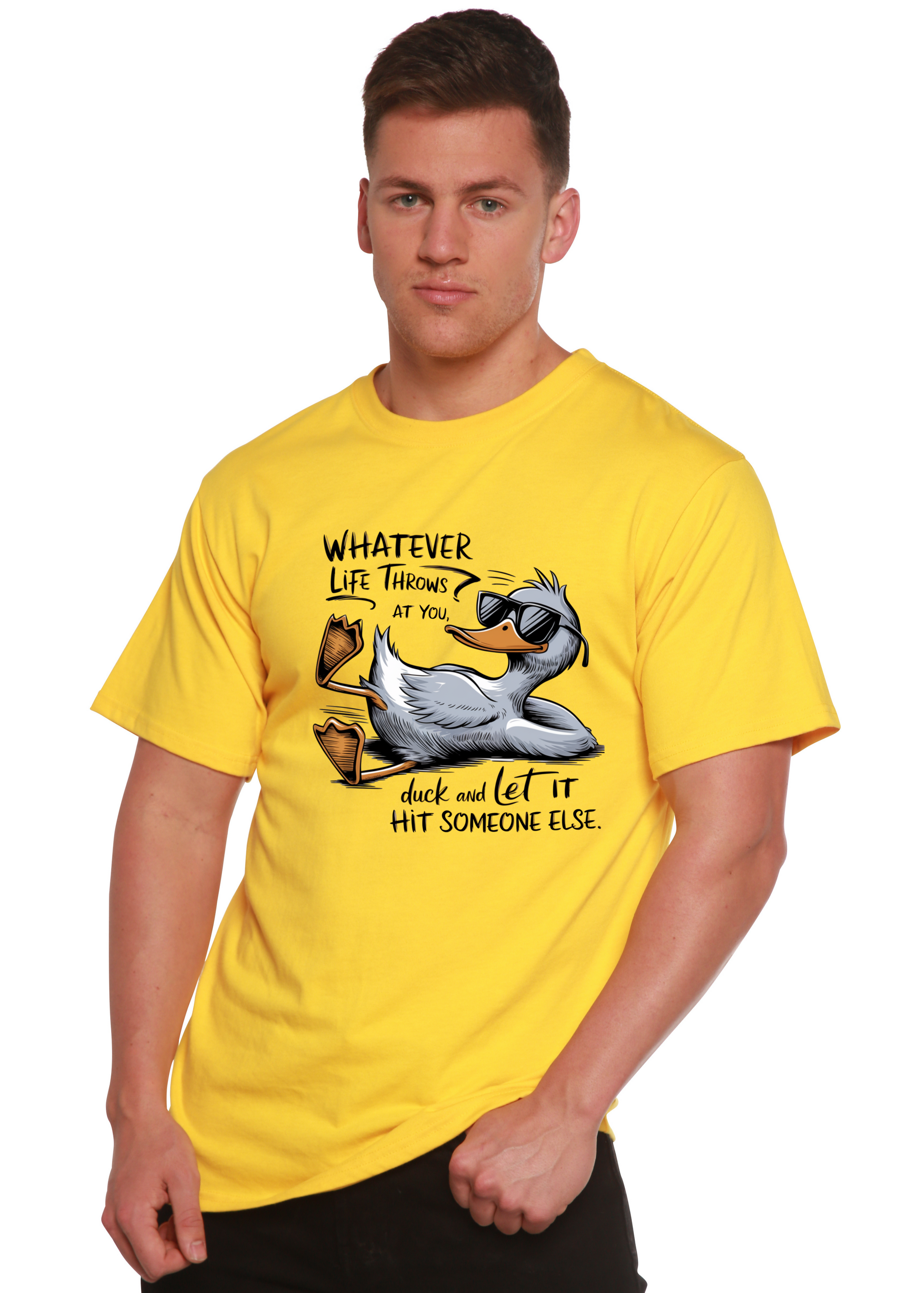 Whatever Life Throws at You Funny Unisex Bamboo/Cotton Graphic T-Shirt - Renee Lane Company