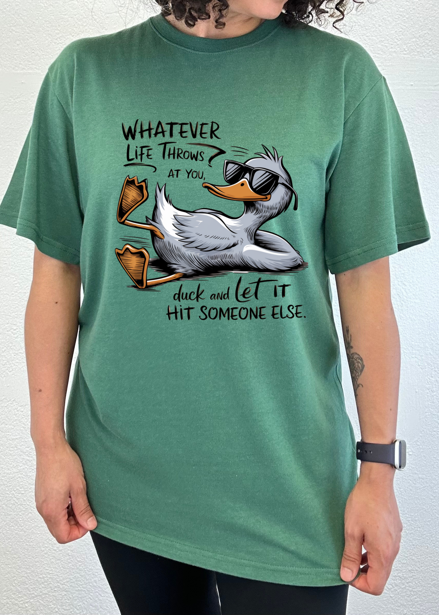 Whatever Life Throws at You Funny Unisex Bamboo/Cotton Graphic T-Shirt - Renee Lane Company