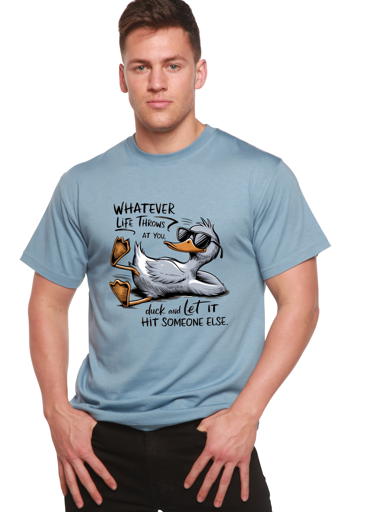 Whatever Life Throws at You Funny Unisex Bamboo/Cotton Graphic T-Shirt - Renee Lane Company