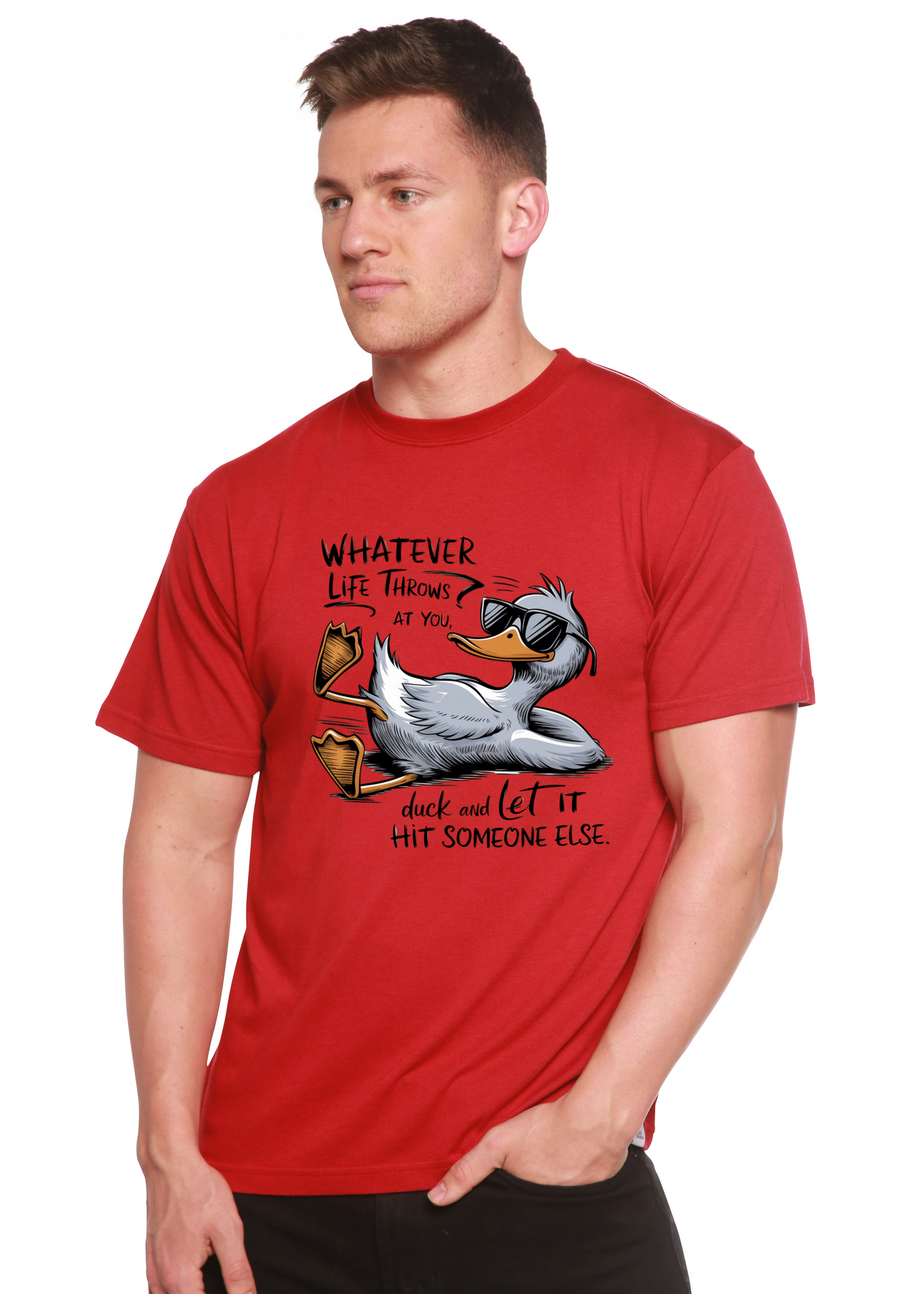 Whatever Life Throws at You Funny Unisex Bamboo/Cotton Graphic T-Shirt - Renee Lane Company