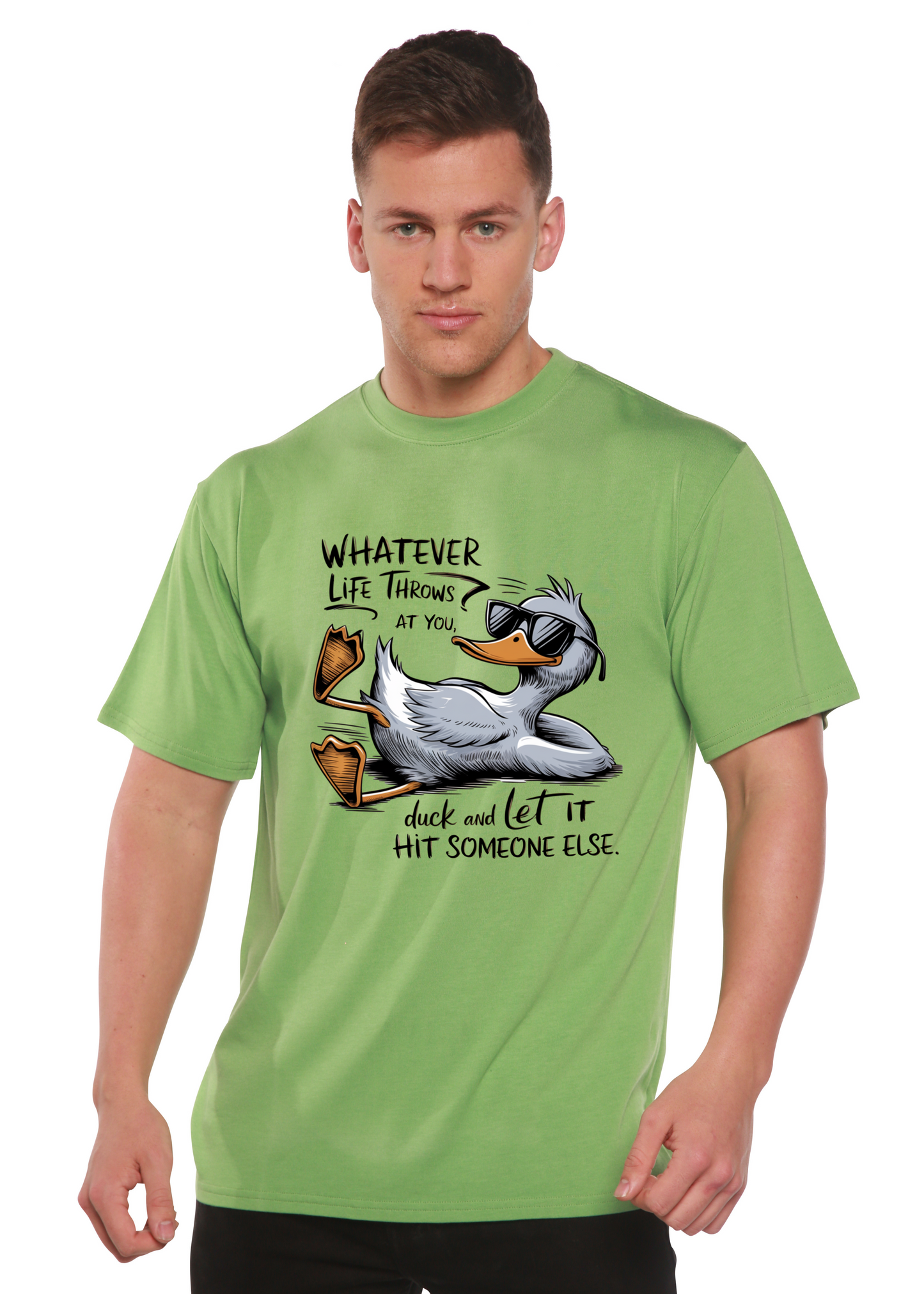 Whatever Life Throws at You Funny Unisex Bamboo/Cotton Graphic T-Shirt - Renee Lane Company
