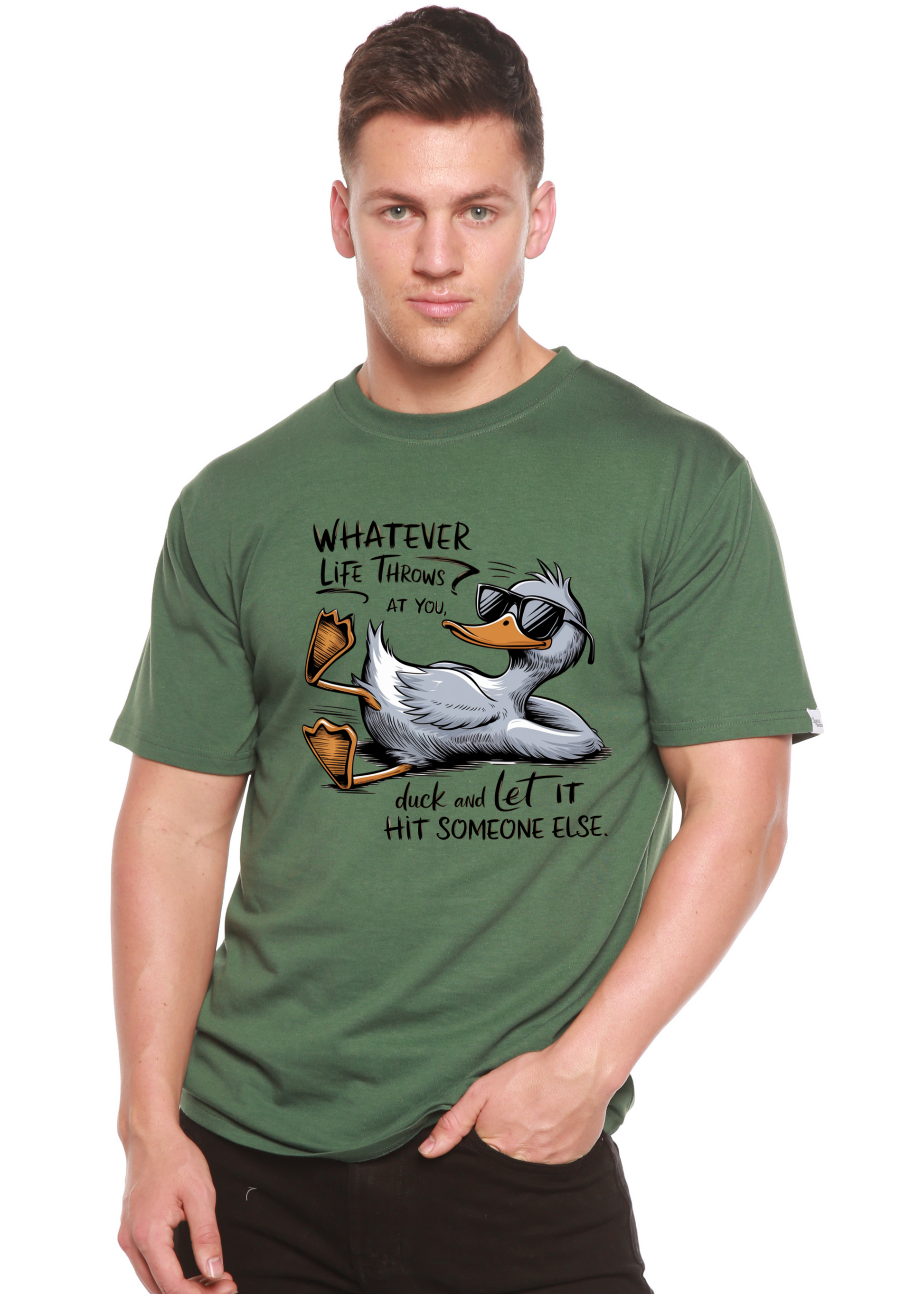 Whatever Life Throws at You Funny Unisex Bamboo/Cotton Graphic T-Shirt - Renee Lane Company