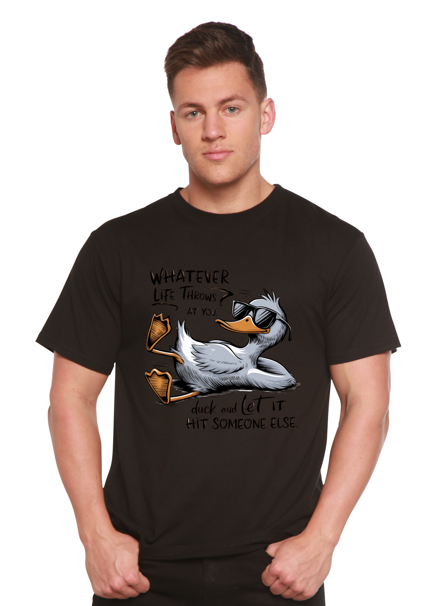 Whatever Life Throws at You Funny Unisex Bamboo/Cotton Graphic T-Shirt - Renee Lane Company
