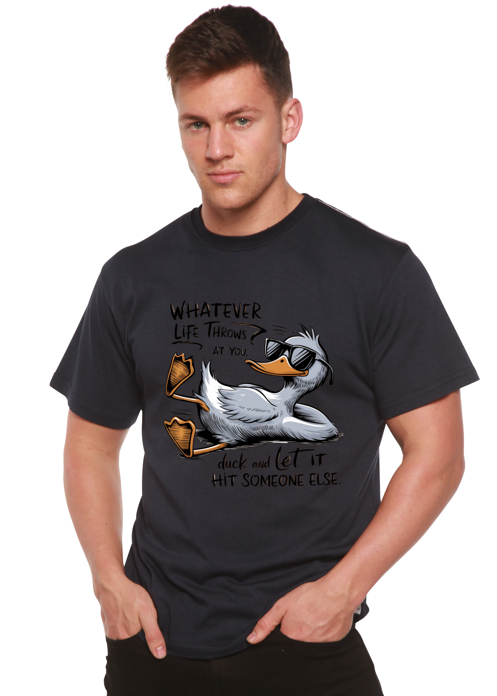 Whatever Life Throws at You Funny Unisex Bamboo/Cotton Graphic T-Shirt - Renee Lane Company