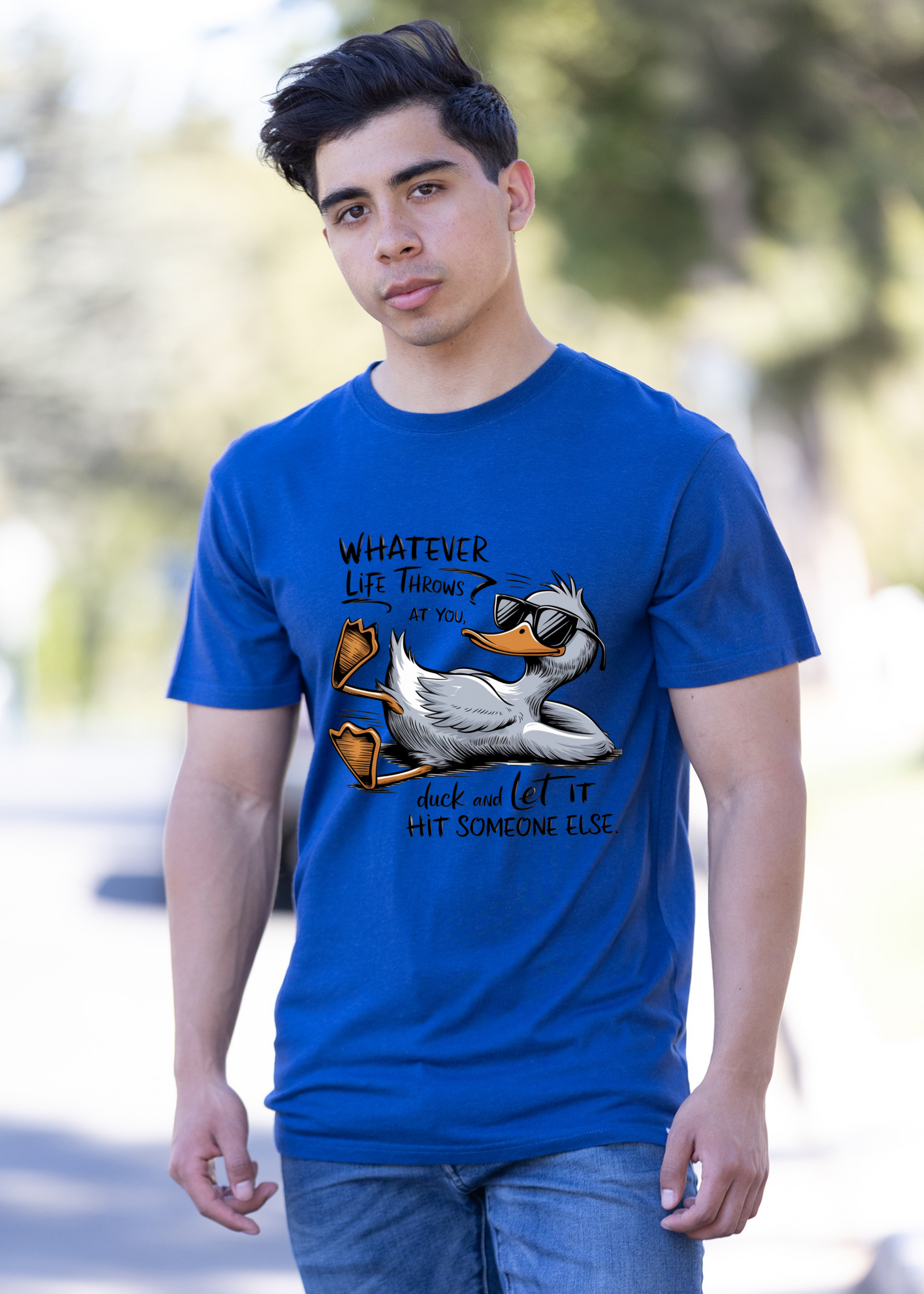 Whatever Life Throws at You Funny Unisex Bamboo/Cotton Graphic T-Shirt - Renee Lane Company