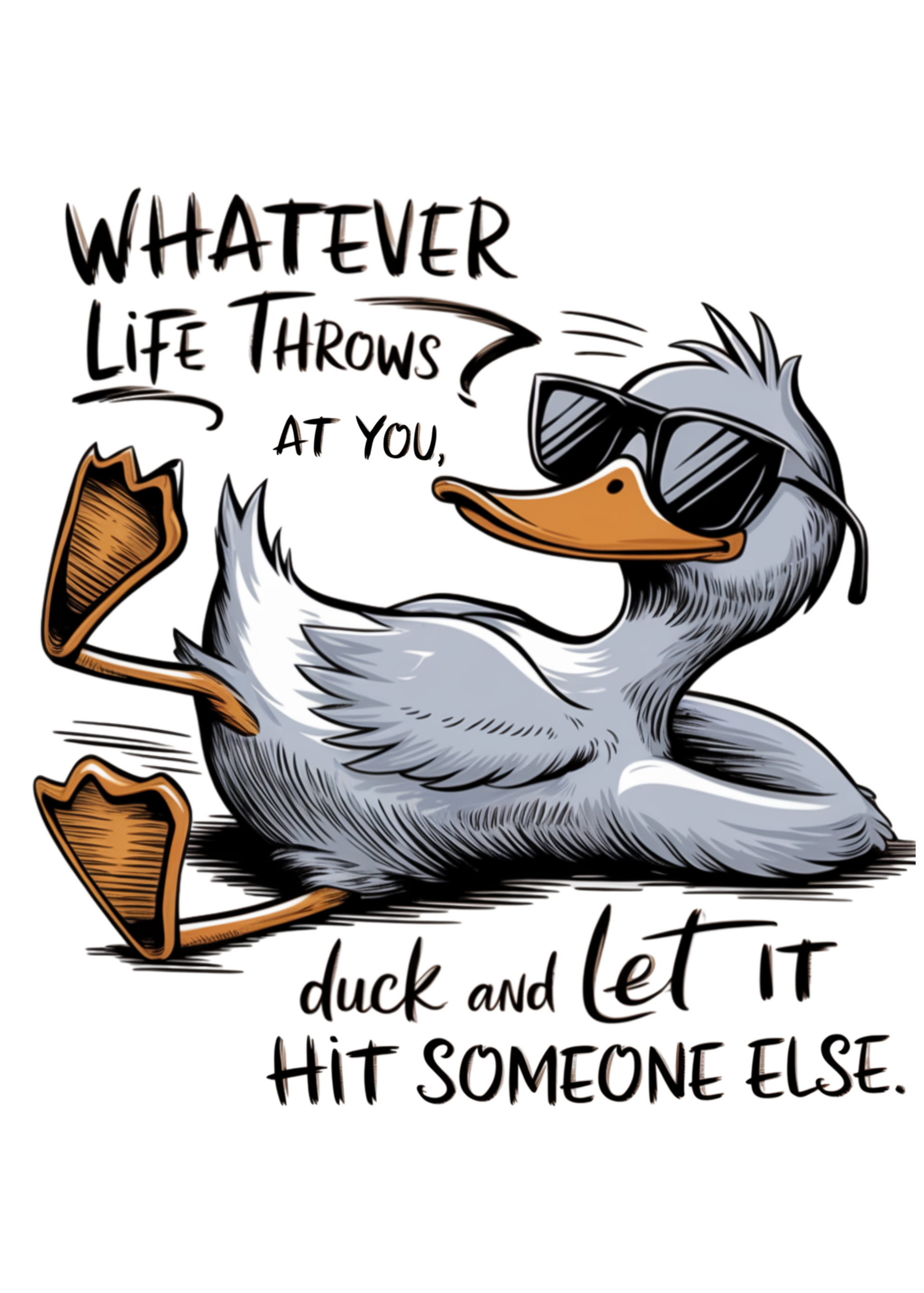 Whatever Life Throws at You Funny Unisex Bamboo/Cotton Graphic T-Shirt - Renee Lane Company