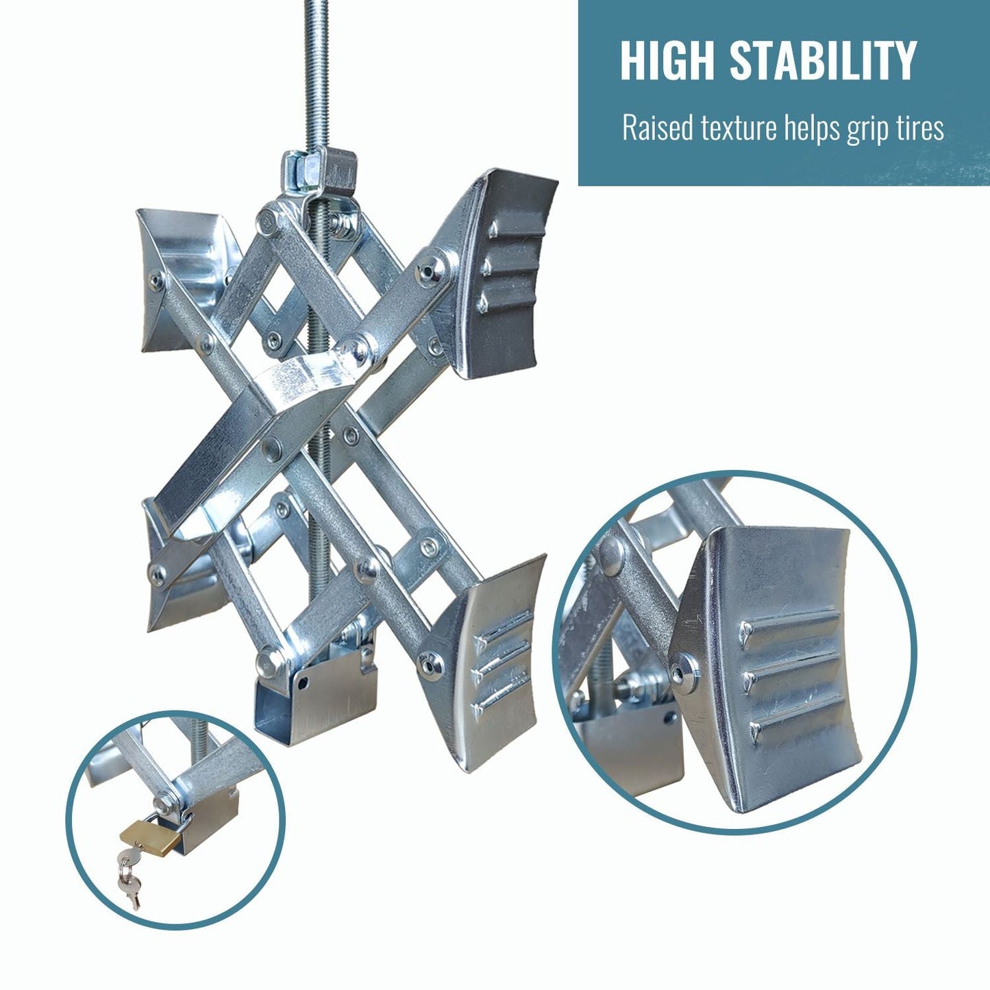 Wheel Stabilizer RV Tire Stabilizers X-Shaped Wheel Chock Stabilizer, for Campers Travel Trailers Trucks, Spaced 10.5inch Apart - Renee Lane Company
