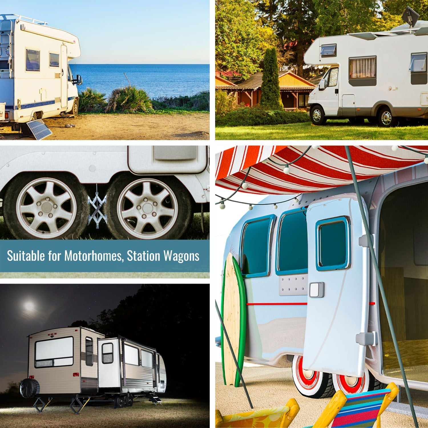 Wheel Stabilizer RV Tire Stabilizers X-Shaped Wheel Chock Stabilizer, for Campers Travel Trailers Trucks, Spaced 10.5inch Apart - Renee Lane Company