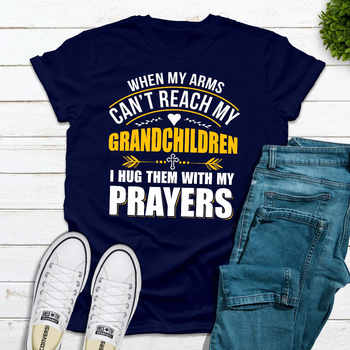 When My Arms Can't Reach My Grandchildren T-Shirt - Renee Lane Company