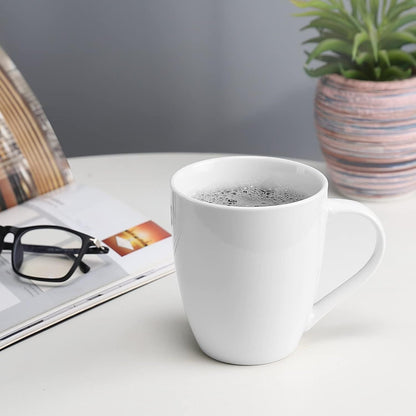 White Coffee Mugs Set of 4, 16 Ounce Mug with Handles, Ceramic Coffee Cups, Porcelain Mugs Sets, Large Coffee Mugs for Coffee, Tea, Hot Cocoa, Milk, Microwave and Dishwasher Safe - Renee Lane Company