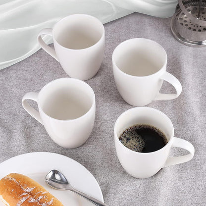 White Coffee Mugs Set of 4, 16 Ounce Mug with Handles, Ceramic Coffee Cups, Porcelain Mugs Sets, Large Coffee Mugs for Coffee, Tea, Hot Cocoa, Milk, Microwave and Dishwasher Safe - Renee Lane Company