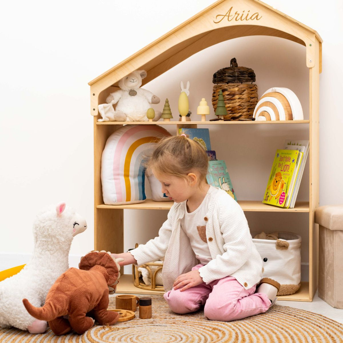 White Dollhouse Bookcase - Renee Lane Company