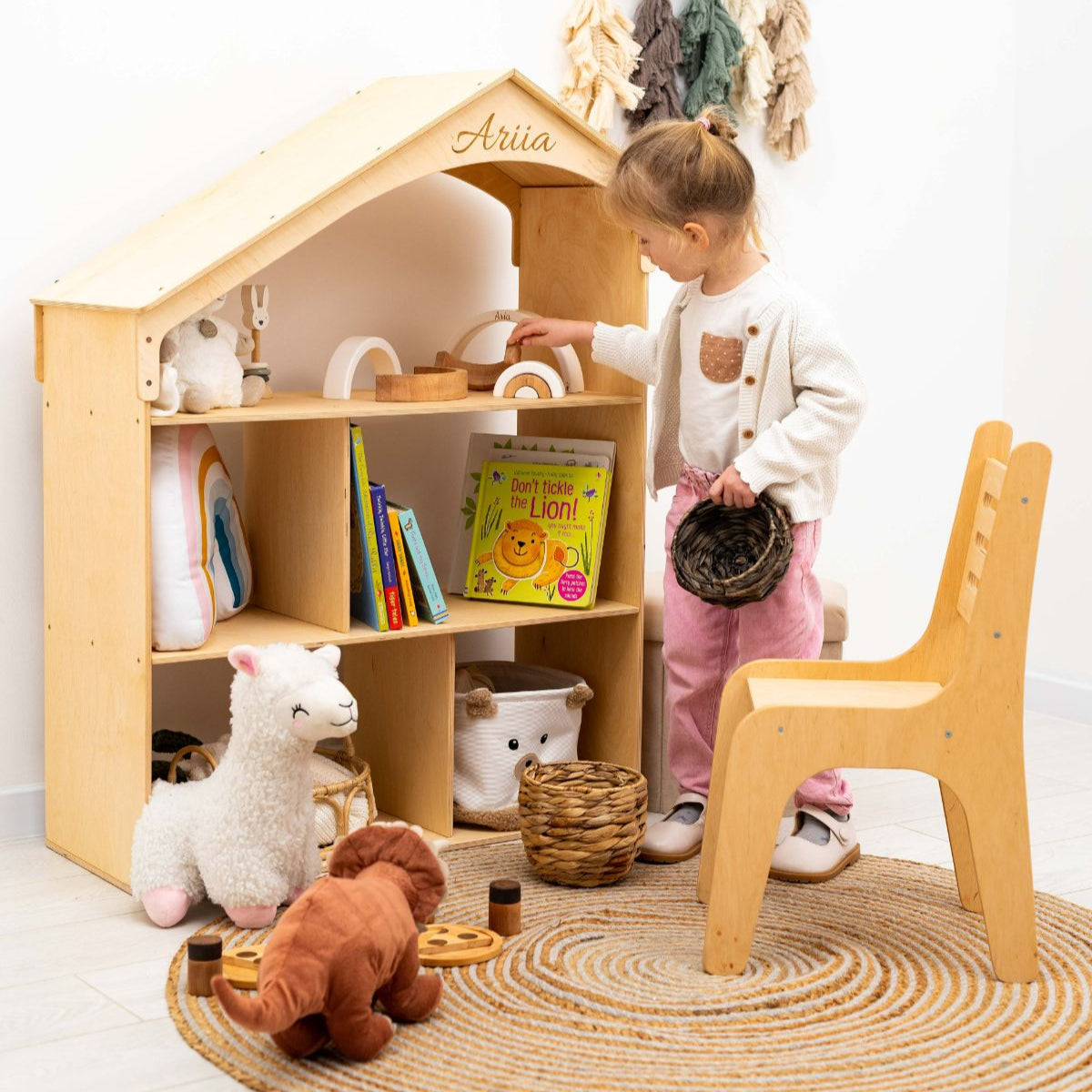 White Dollhouse Bookcase - Renee Lane Company