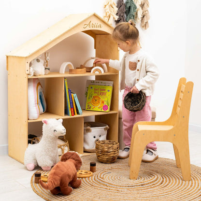 White Dollhouse Bookcase - Renee Lane Company
