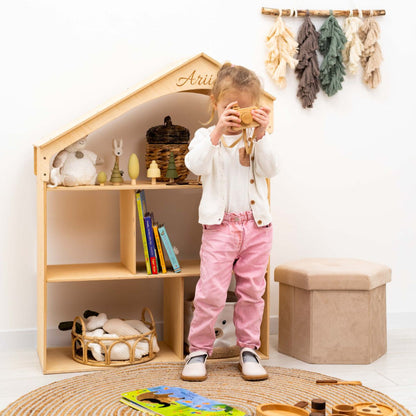 White Dollhouse Bookcase - Renee Lane Company