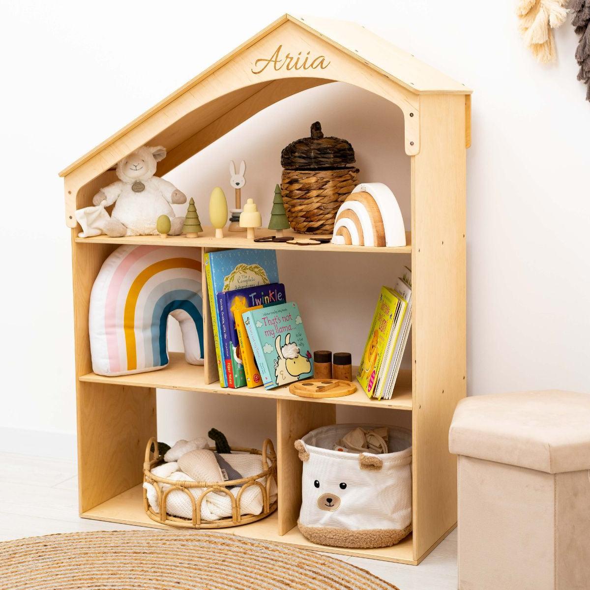 White Dollhouse Bookcase - Renee Lane Company