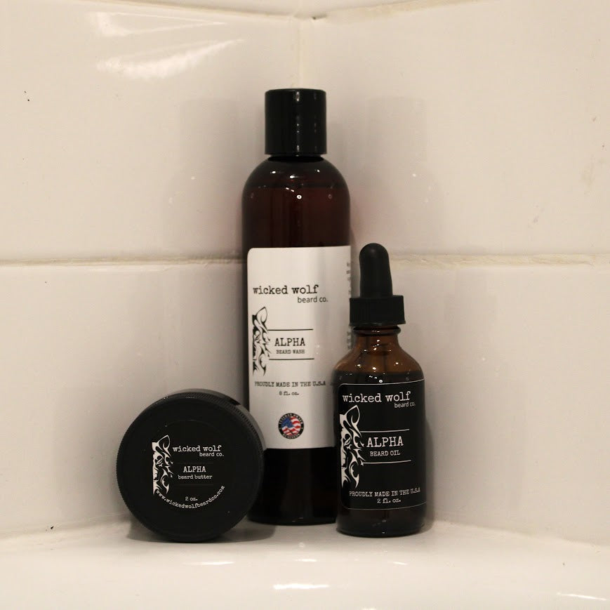 Wicked Wolf Pack | Complete Beard Care Kit (Wash, Oil & Butter) - Renee Lane Company