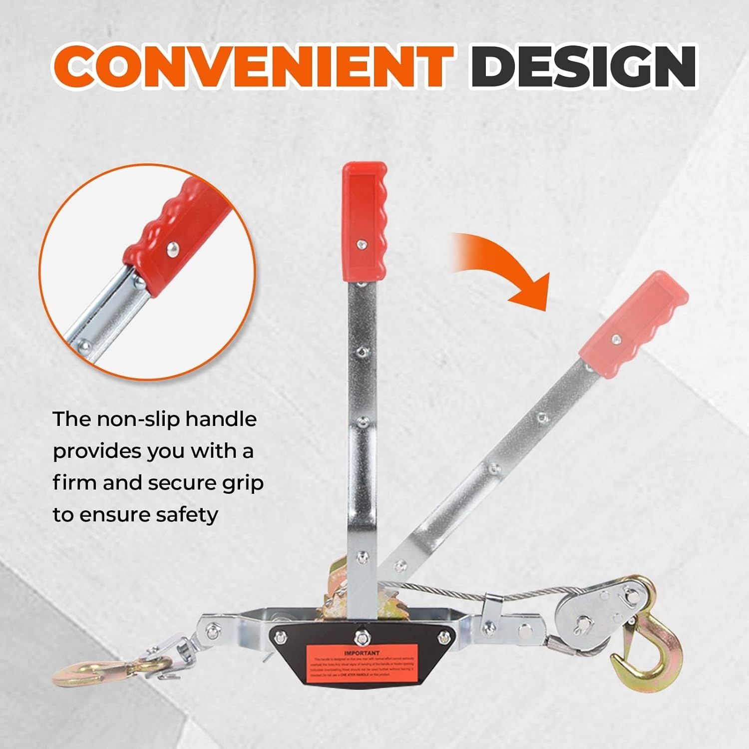 Winch Ratchet Tool, Gear Power Puller,Pulling Boat Marine,Heavy Duty Cable Come Along Tool,Automotive Hoist Winch Puller - Renee Lane Company
